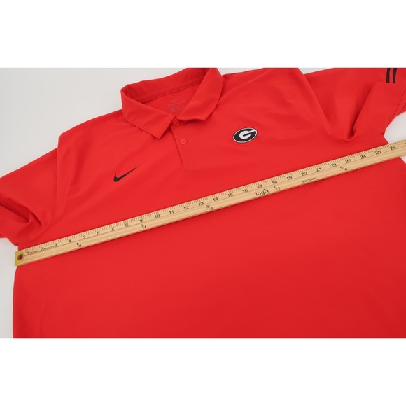 Nike Georgia Bulldogs Mens XXL‎ Red Football Coach Flex On Field Polo Shirt 2XL - Picture 9 of 12